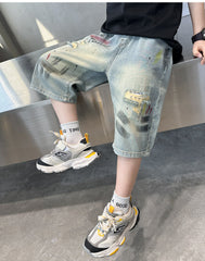 WZH301124-11 شورت جينز ناعم وطويل