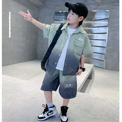 WZH301124-1 طقم صيفي قطعتين ( جكيت + شورت طويل)