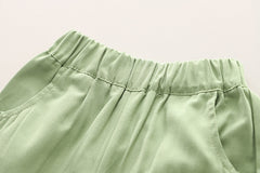 SSX220824-9 طقم ولادي قطعتين ( بلوزة قطنية + شورت ) توب كوليتي