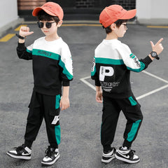 WZS040924-2 طقم سبورت قطن خريفي قطعتين ( بلوزة + بنطلون )