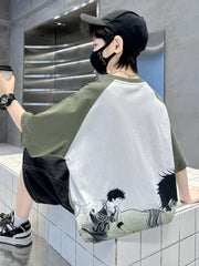 WZH301124-2 بلوزة رسم انمي فادي قطن اصلي 100%