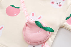 SSN040924-8B طقم شتوي بناتي قطعتين بطن فرو بالكامل ( بلوزة + بنطلون )