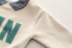 SSX220824-19 طقم ولادي شتوي تقيل مبطن فرو بالكامل قطعتين ( بلوزة + بنطلون)