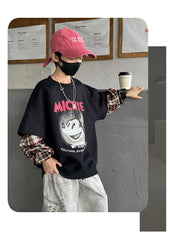 WZH301124-22 هودي ولادي قطن ميكي