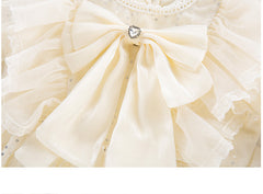 RM1231-03 فستان بناتي مزين بالبرق والشيفون مع ببيونة ستان