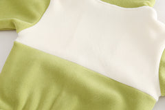 SSX220824-48P طقم ولادي شتوي تقيل مبطن فرو بالكامل قطعتين ( بلوزة + بنطلون)