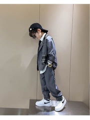 RM1227-19 بدلة ولادي قطعتين ( جكيت + بنطلون )