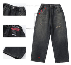 WZH301124-45 بنطلون ولادي جينز