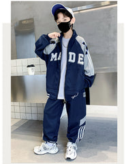 WZ261124-6 بدلة قطنية جودة ممتازة قطعتين ( جكيت + بنطلون)