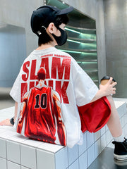 WZH301124-20 بردلة رياضية صيفية ماركة سلام دانك قطعتين ( بلوزة + شورت)