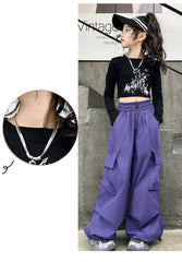 RM150424-11 طقم بناتي كاجول قطعتين( بلوزة + بنطلون )