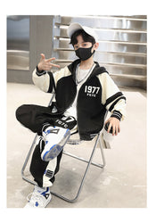 WZS040924-16 طقم سبورت شتوي مبطن فرو بالكامل قطعتين ( جكيت + بنطلون)