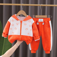 SSN040924-13 طقم بناتي شتوي مبطن فرو من الداخل قطعتين ( جكيت + بنطلون )