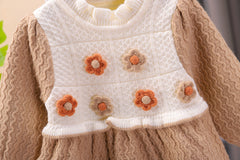 SSX220824-169 فستان بناتي صوف تقيل وناعم شتوي دافي