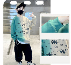 WZH301124-8 هودي ولادي قطن اصلي ربيعي خريفي دافية