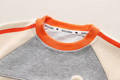 SSX220824-143 ترينج دبدوب قطن ربيعي خريفي قطعتين (بلوزة + بنطلون)