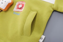 SSX220824-181 ترينج قطن دافي ربيعي خريفي قطعتين ( بلوزة + بنطلون)