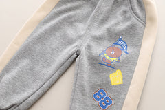 SSX220824-143 ترينج دبدوب قطن ربيعي خريفي قطعتين (بلوزة + بنطلون)