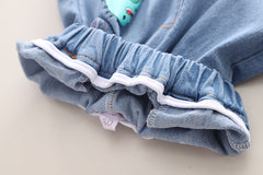 SSX220824-7 طقم صيفي قطعتين ( بلوزة + شورت )