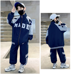 WZ261124-6 بدلة قطنية جودة ممتازة قطعتين ( جكيت + بنطلون)