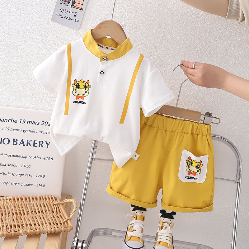 RM231223-14 طقم قطعتين ( بلوزة + شورت )