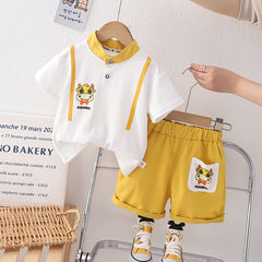 RM231223-14 طقم قطعتين ( بلوزة + شورت )