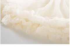 RM1231-04 فستان بناتي اوف وايت مزين باللؤلؤ و والدانتيل المطرز واللميع