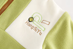 SSX220824-48P طقم ولادي شتوي تقيل مبطن فرو بالكامل قطعتين ( بلوزة + بنطلون)