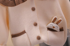 SSX220824-175 طقم بناتي صوف تقيل وناعم شتوي قطعتين ( جكيت + تنورة)