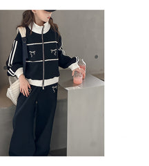 WZH191124-20 بدلة قطنية فخمة قطعتين ( جكيت + بنطلون) ربيعي خريفي