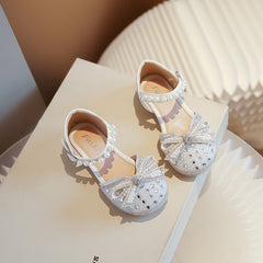 WDY260924-3 صندل بناتي مزين بالدانتيل والستراس واللولو