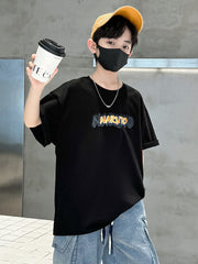 WZH301124-10 تيشيرت قطن أصلي ماركة ناروتو غسيل ولبس