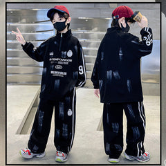 WZH301124-14 ترنج قطن خريفي ربيعي دافي قطعتين ( بلوزة + بنطلون )