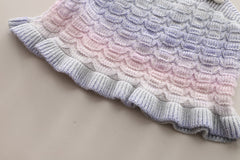 SSN040924-46 طقم جينز بناتي خريفي ربيعي 3 قطع ( بلوزة صوف + بلوزة قطنية + بنطلون جينز )