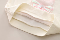 SSN040924-64 طقم بناتي ميكي قطن دافي خريفي ربيعي قطعتين ( بلوزة + بنطلون)