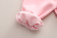 SSN040924-21 طقم بناتي قطن تقيل خريفي ربيعي قطعتين ( بلوزة + بنطلون)