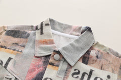 SSX220824-159 طقم 3 قطع ( بلوزة + جكيت + بنطلون جينز ) خريفي ربيعي