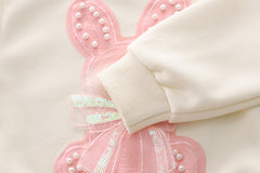 SSN040924-64 طقم بناتي ميكي قطن دافي خريفي ربيعي قطعتين ( بلوزة + بنطلون)