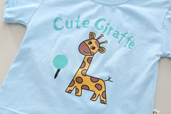 SSX220824-80 طقم صيفي 3 قطع ( بلوزة + شورت + شنتة)