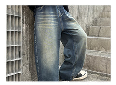 WZH301124-33 بنطلون جينز قصة عريضة