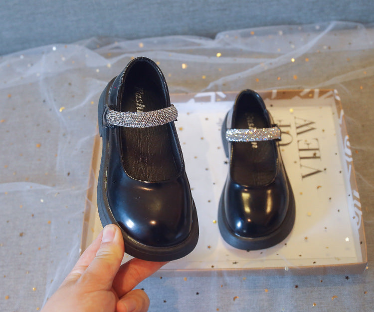 WDY260924-2 حذاء بناتي للأعياد والمناسبات مزين بالستراس