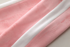 SSN040924-13 طقم بناتي شتوي مبطن فرو من الداخل قطعتين ( جكيت + بنطلون )