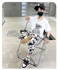 FU14042024-58 طقم صيف بارد قطعتين ( بلوزة + بنطلون)