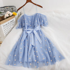 AO0524-09 فستان بناتي مطرز بالورد