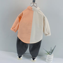 RM0608-11 طقم ولادي قطعتين ( قميص + بنطلون جينز )