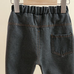 RM0608-11 طقم ولادي قطعتين ( قميص + بنطلون جينز )