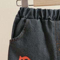 RM0608-11 طقم ولادي قطعتين ( قميص + بنطلون جينز )