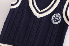 RM0608-12 طقم ولادي 3 قطع ( قميص + فست صوف + بنطلون جينز )