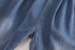 RM0608-12 طقم ولادي 3 قطع ( قميص + فست صوف + بنطلون جينز )