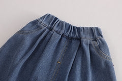 RM0608-12 طقم ولادي 3 قطع ( قميص + فست صوف + بنطلون جينز )